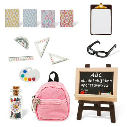 Mini Dollhouse School Supplies Set