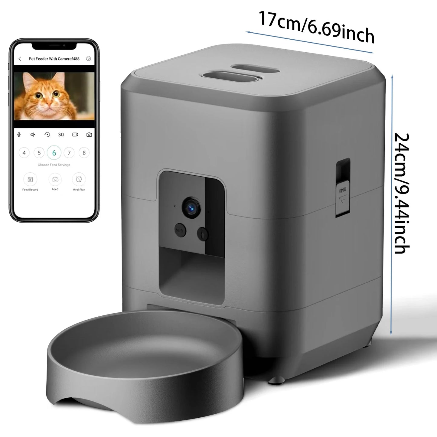 Smart Wi-Fi Pet Feeder with Camera