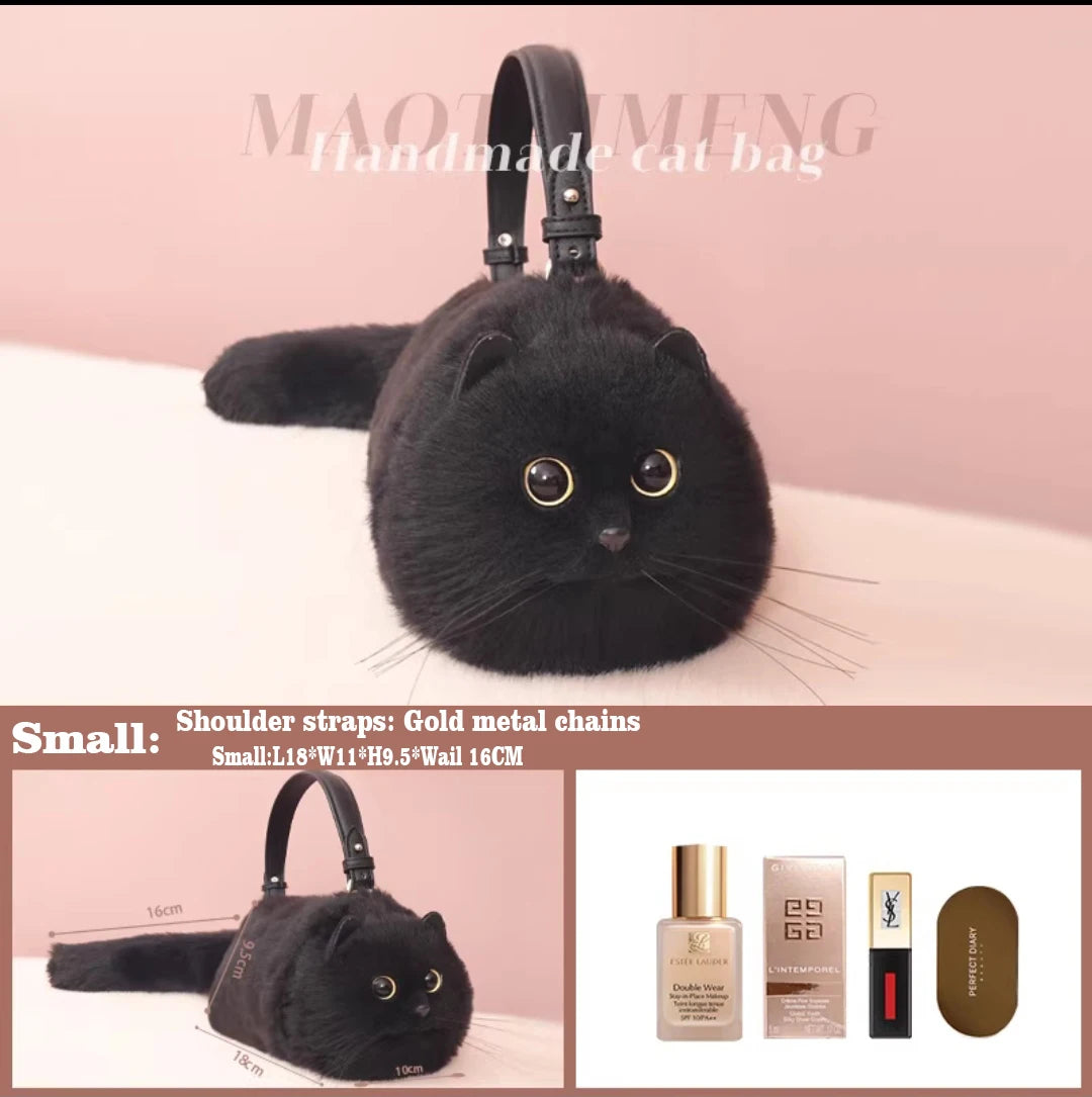 Cute Plush Cat Crossbody Shoulder Bag