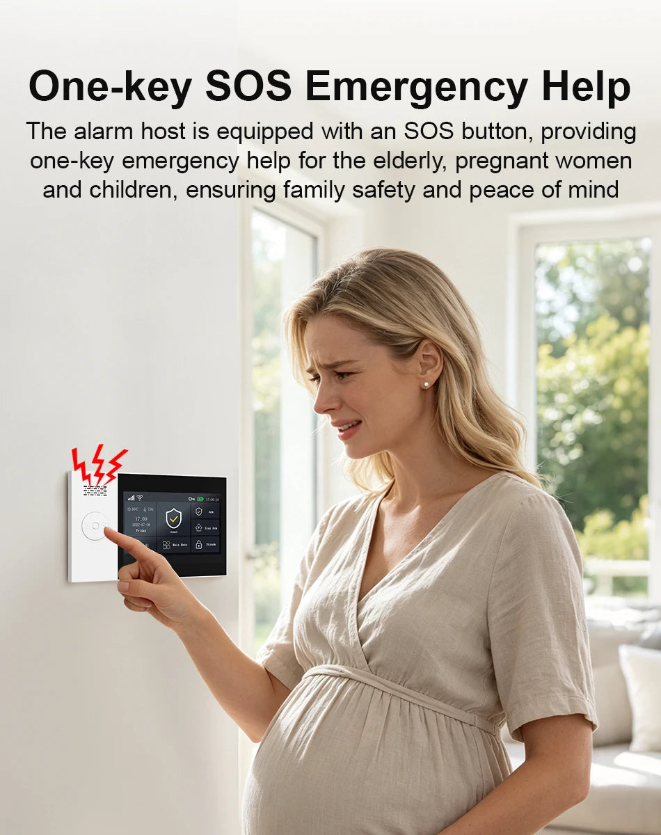 Tuya Security Alarm Kit with Touch Screen & Sensors