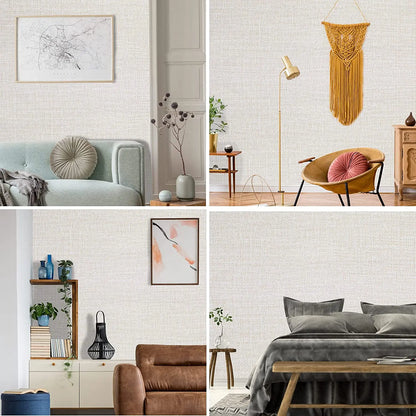 Grasscloth Linen Peel & Stick Wallpaper