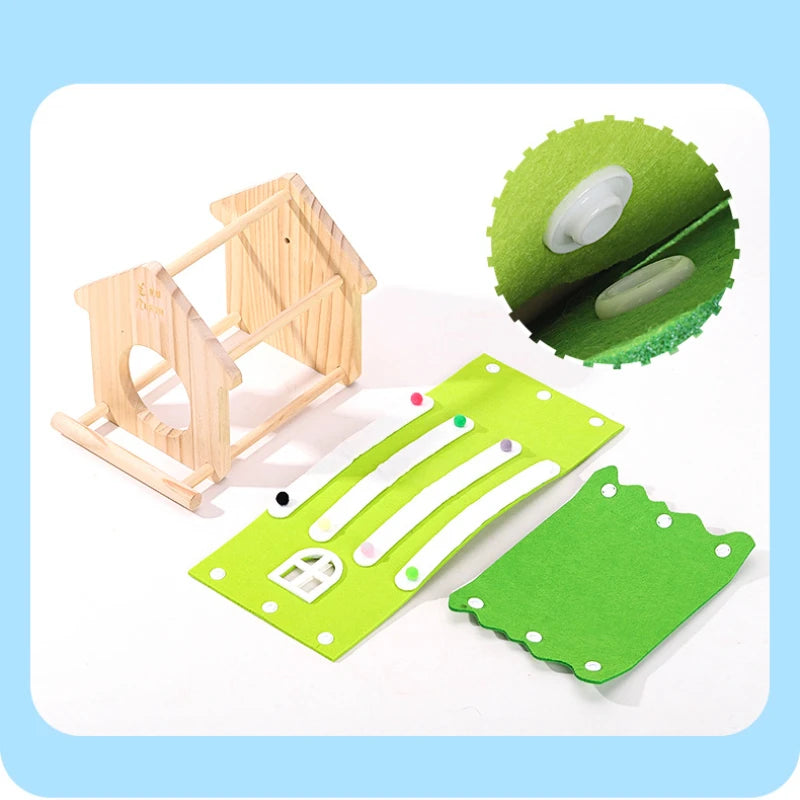 Wooden Bird Nest Box for Parakeets & Small Parrots