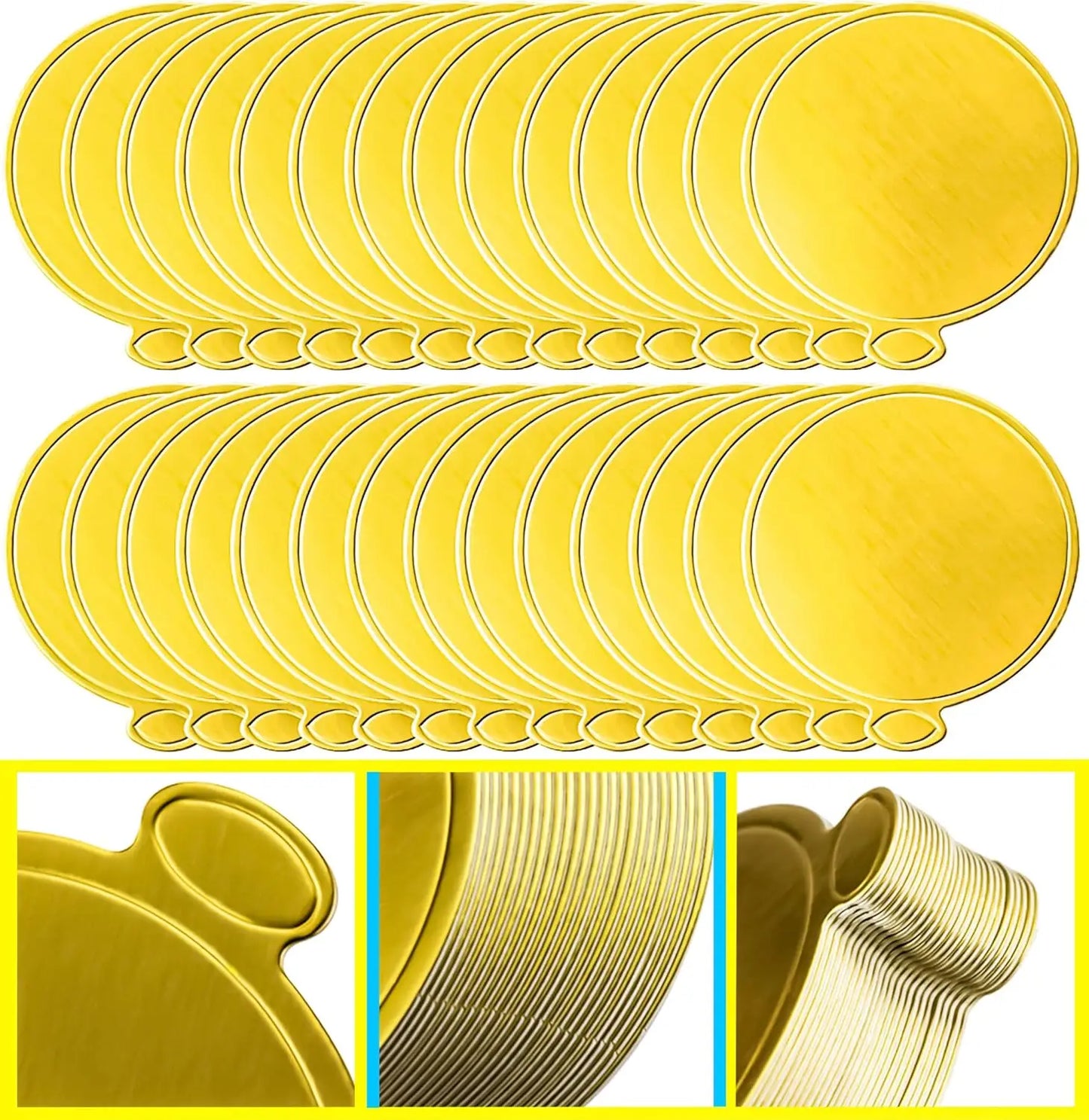 Golden Cake Base Disposable Dessert Boards