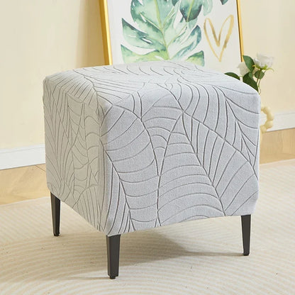 Elastic Jacquard Ottoman Footstool Cover