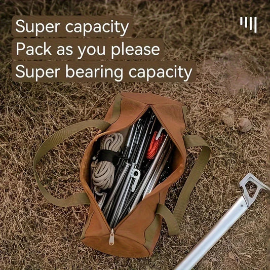 Large Capacity Canvas Camping Tool Storage Bag