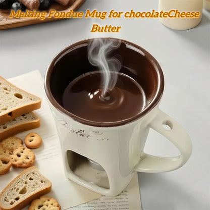 Ceramic Chocolate Fondue Mug Set