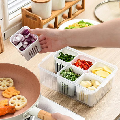 Refrigerator Food Drain Fresh-keeping Box