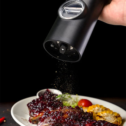 Automatic Electric Salt And Pepper Grinder Set USB Rechargeable With LED Light