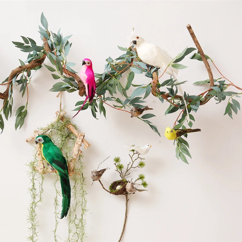 Realistic Artificial Parrot Ornament
