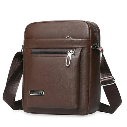 Men's Genuine Leather Crossbody Shoulder Bag