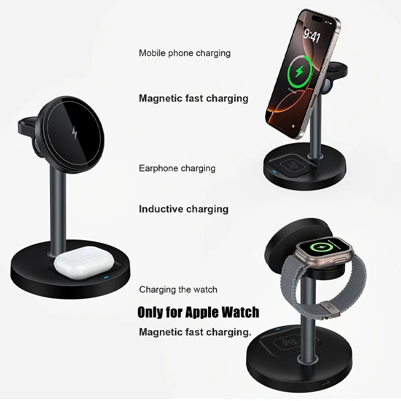 3-in-1 Magnetic Wireless Charging Station