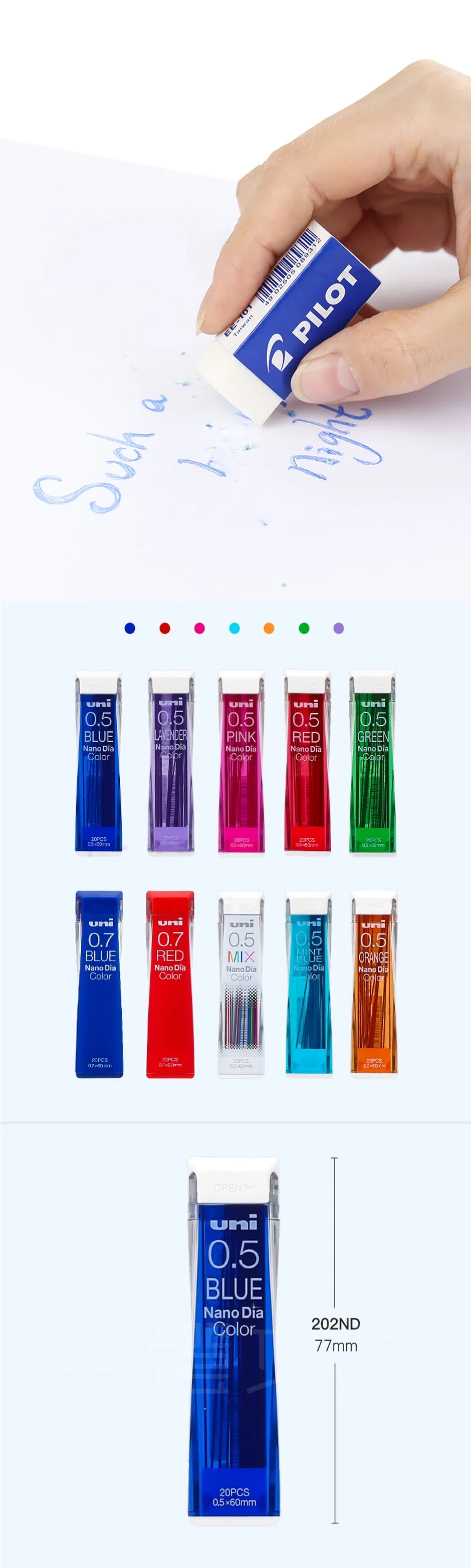 0.5mm Colour Mechanical Pencil Lead Refills