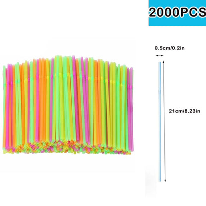 Flexible Colourful Plastic Drinking Straws