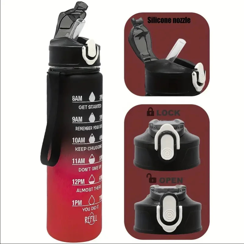 Sports Water Bottle with Time Marker