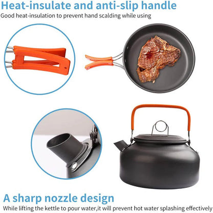 Camping Cookware Kit for Hiking, Picnic & Outdoor Cooking