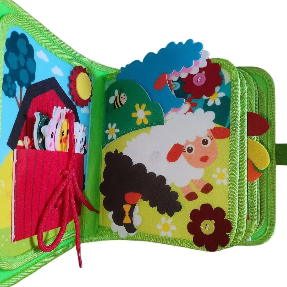 Interactive Farm-Themed Felt Learning Book
