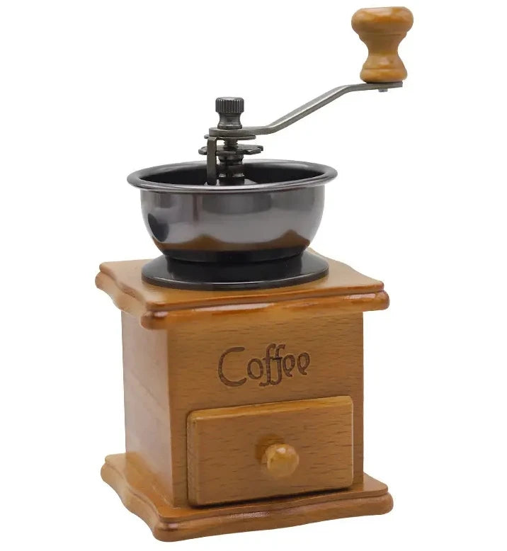 Vintage Manual Coffee Grinder with Hand Crank