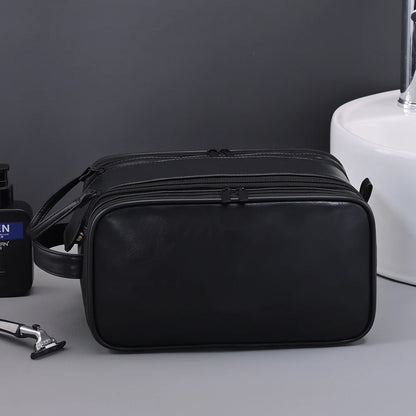 Travel PU Leather Toiletry Organizer Bag