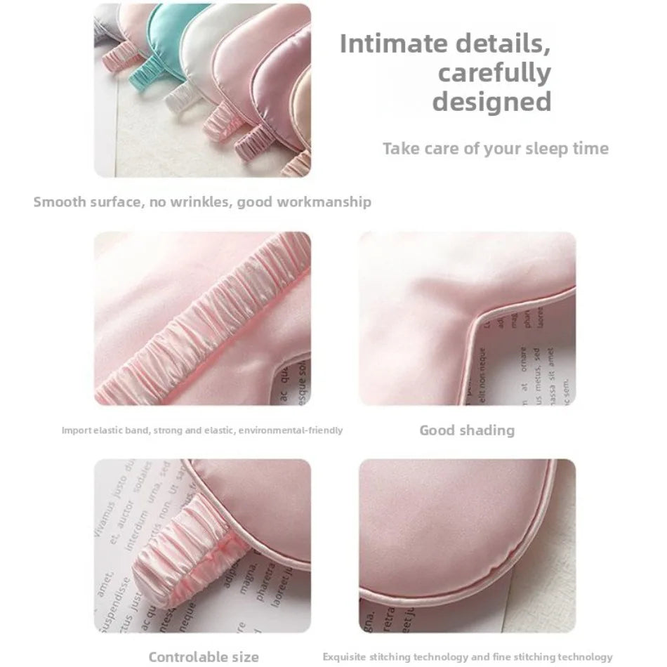 Imitation Silk Sleep Eye Mask, Light-Blocking Soft Eyeshade