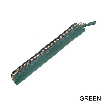 Vintage Genuine Leather Pencil Case