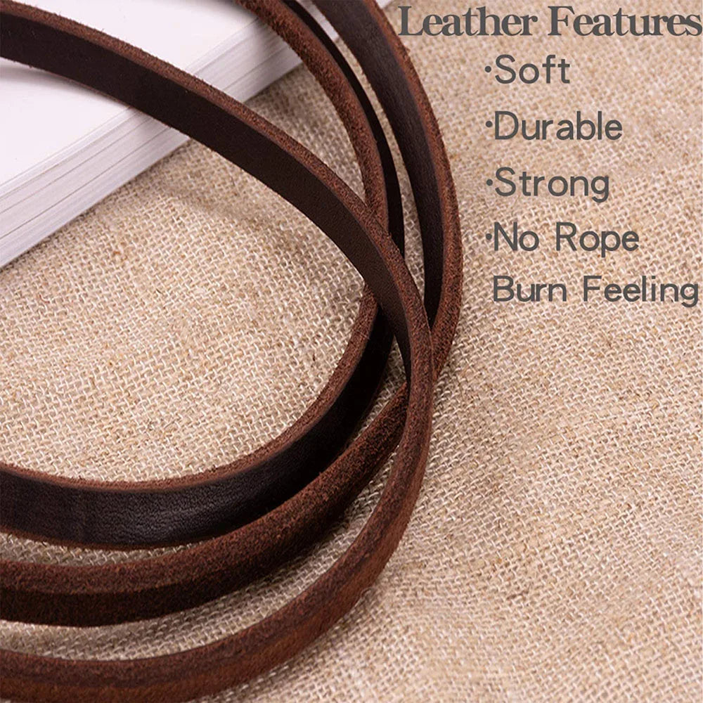 Genuine Leather Dog Leash for Small & Medium Pets