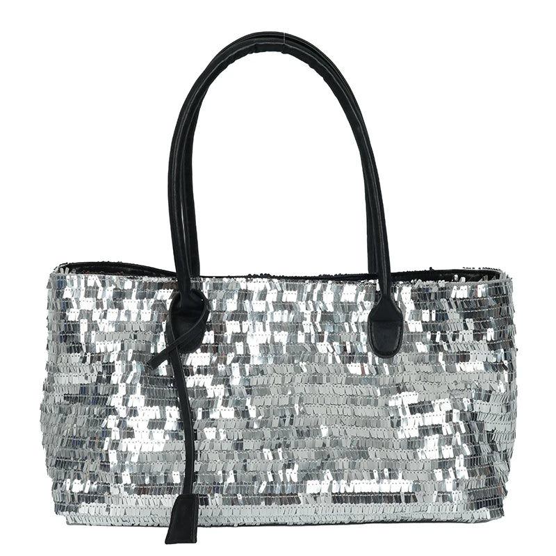 Sequined Underarm Shoulder Tote Bag