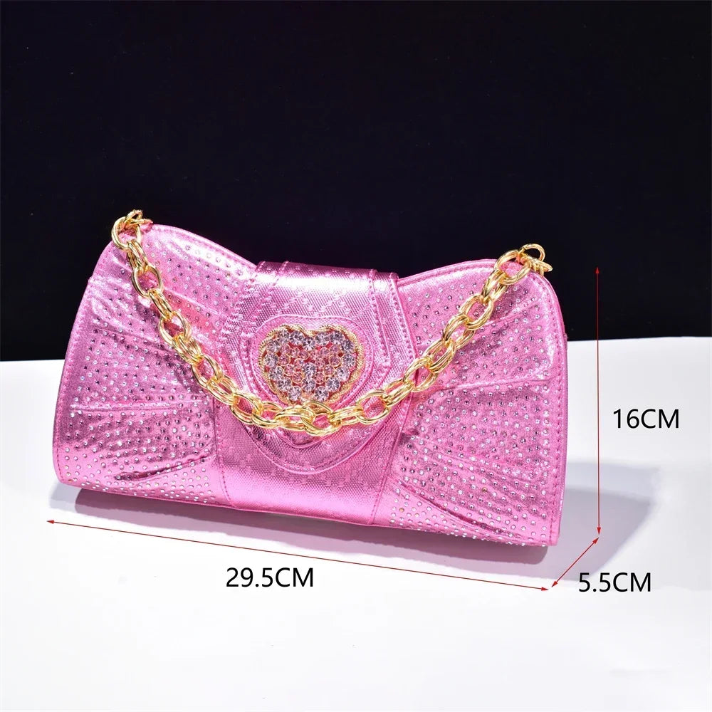 Luxury Rhinestone Evening Clutch Bag