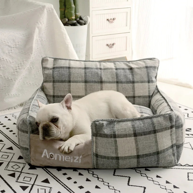 Orthopedic Pet Sofa Bed with Removable Cushion