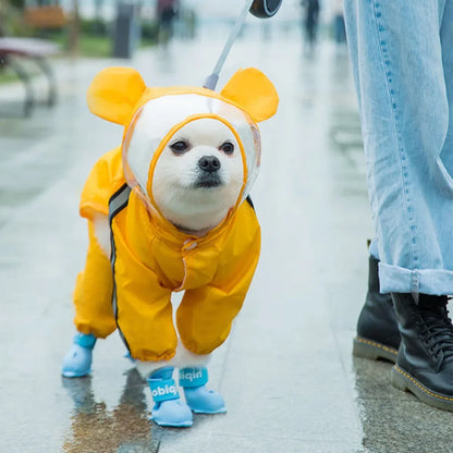 Full Coverage Hooded Rain Suit for Dogs