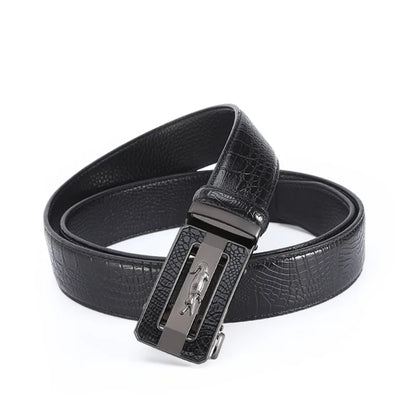 Men’s Crocodile Pattern Automatic Buckle Belt