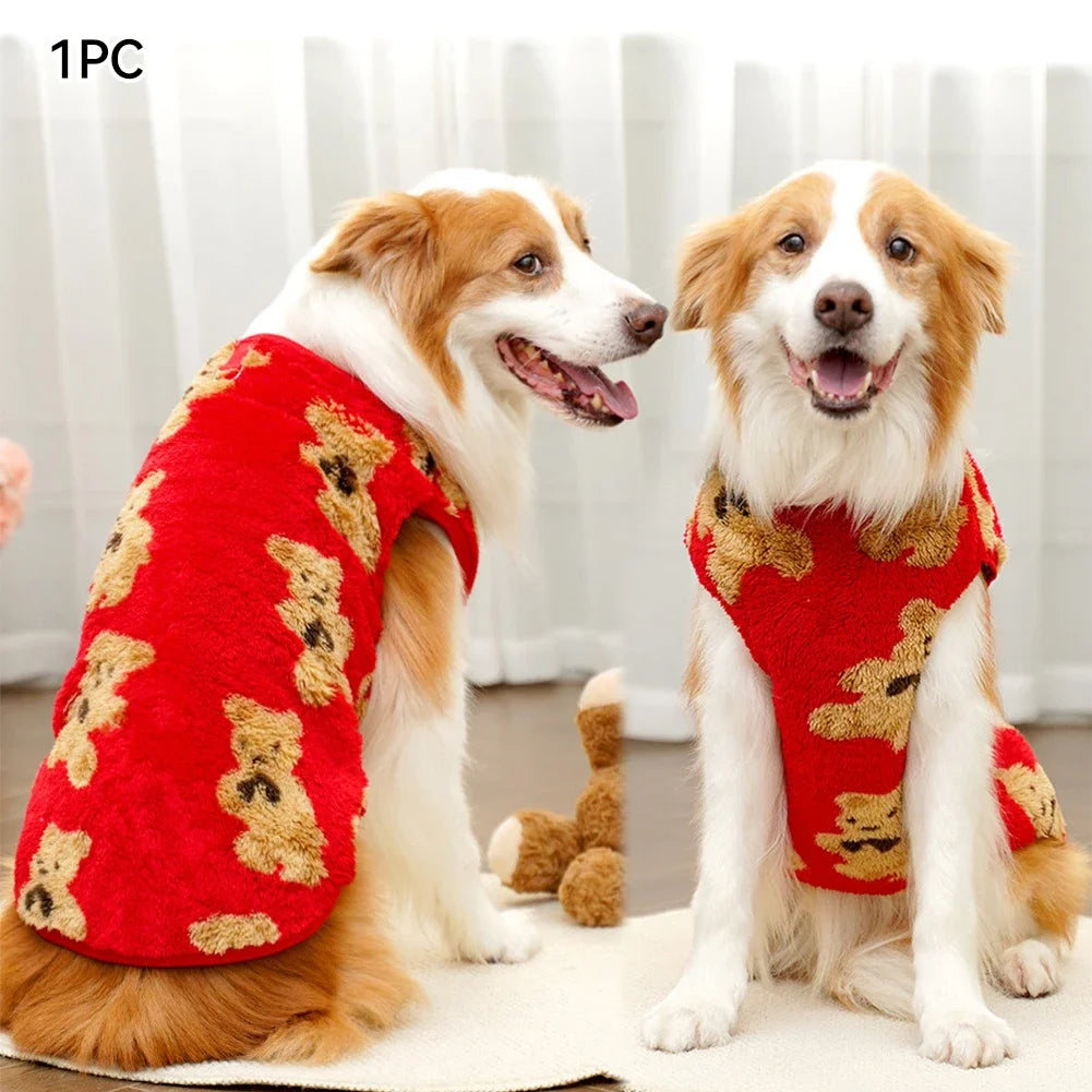 Warm Flannel Dog Fleece Vest for Autumn & Winter