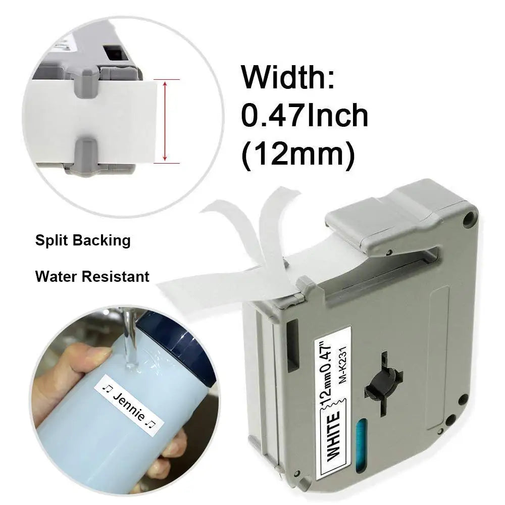 Compatible Brother M Label Tape – 9mm & 12mm for P-touch Label Makers