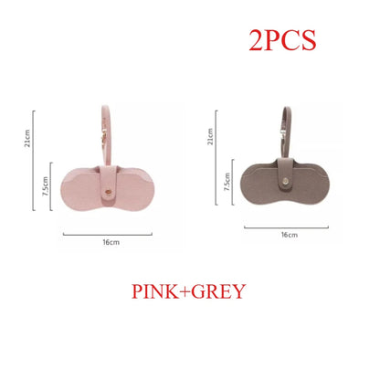 Portable Soft Leather Glasses Pouch