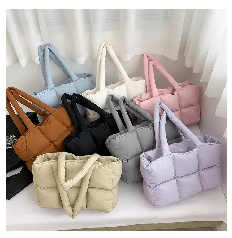 Quilted Large Capacity Tote Shoulder Bag