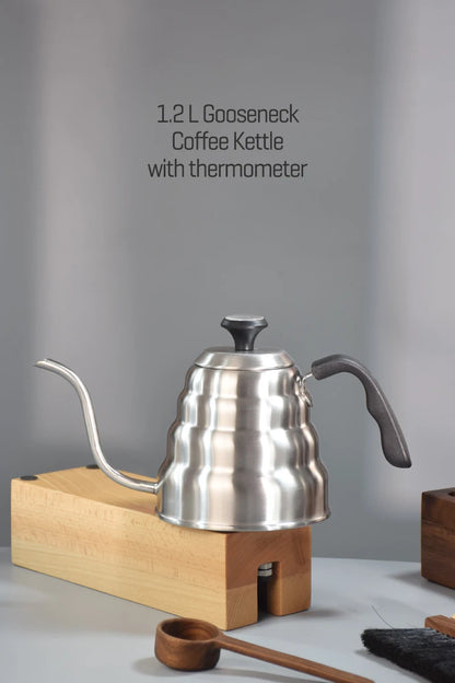 Gooseneck Coffee Kettle with Built-In Thermometer – 1L & 1.2L