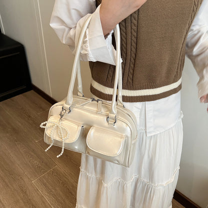 Bow Accent Shoulder Handbag