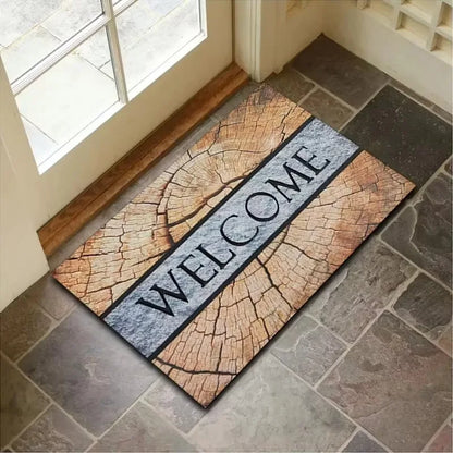Welcome Door Mat Non-Slip Entryway Rug
