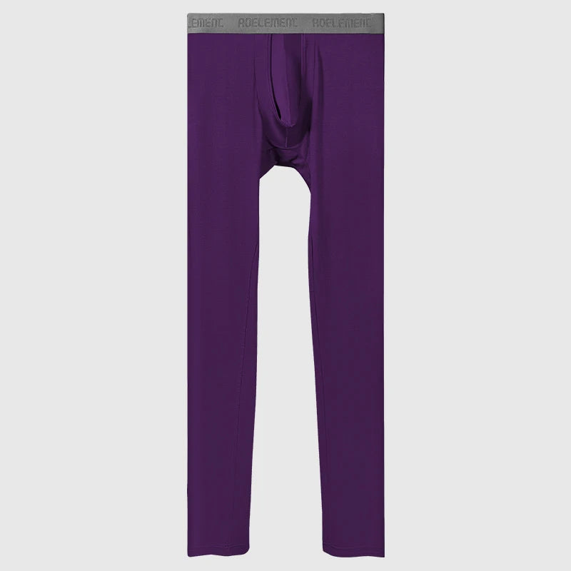 Men's Thermal Base Layer Pants with Support Pouch
