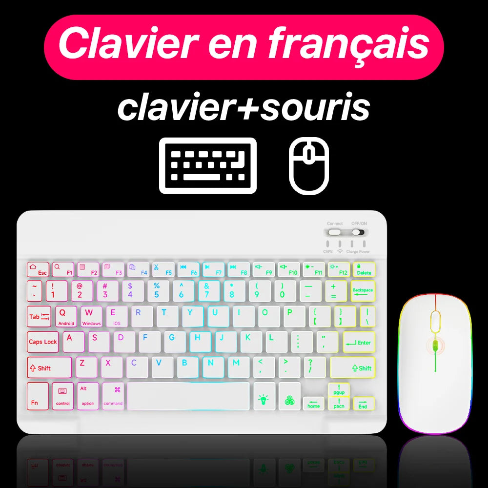 Backlit Bluetooth Keyboard & Mouse Set