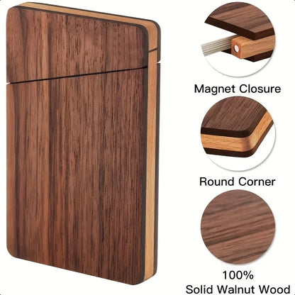 Black Walnut Wooden Business Card Holder