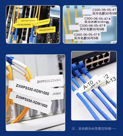 MrLabel F-Type Self-Adhesive Cable Wire Labels