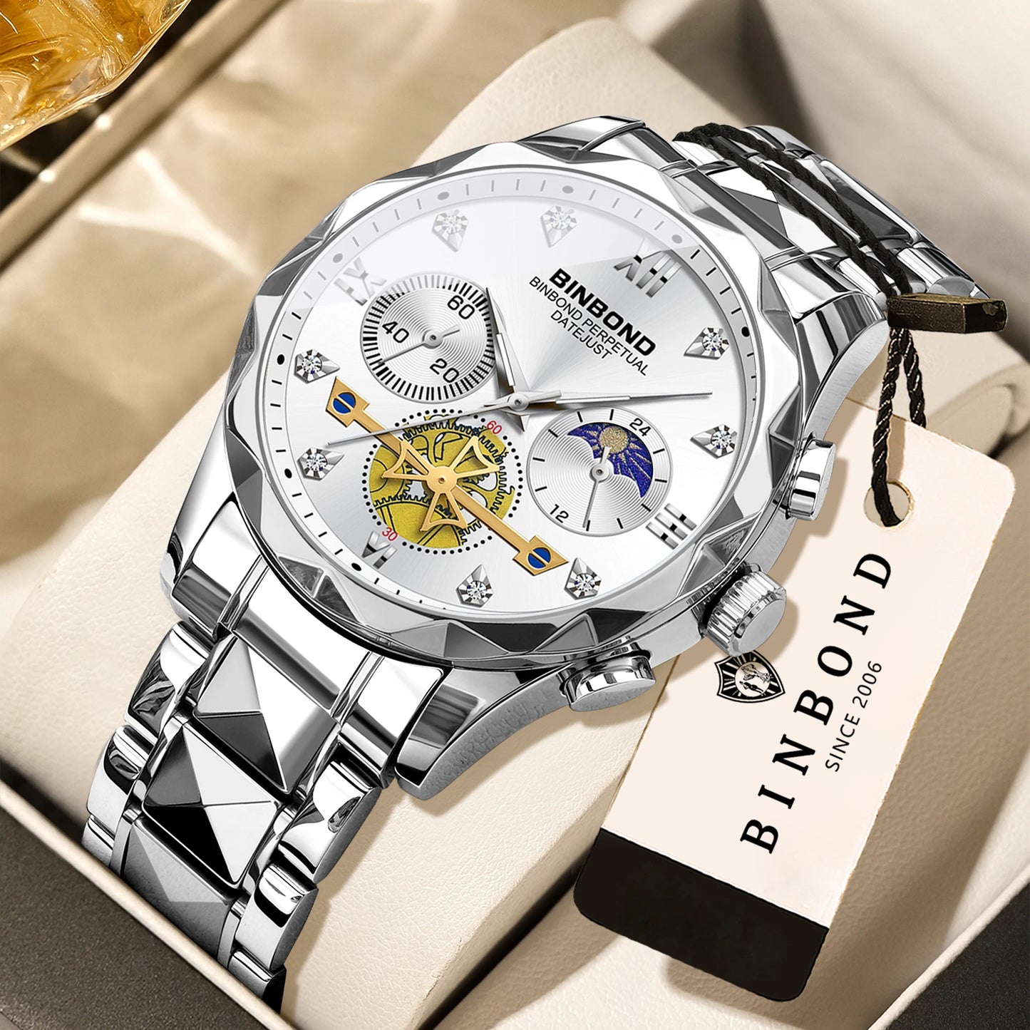 Men's Quartz Chronograph Stainless Steel Watch