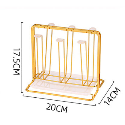 Metal Cup Drying & Drain Rack with Tray