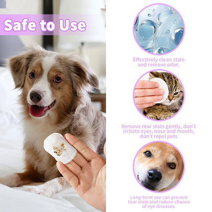 Gentle Pet Eye Wipes for Dogs & Cats