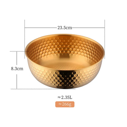 Stainless Steel Fruit Salad Bowl