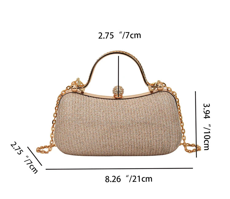 Crystal Studded Barrel Evening Bag
