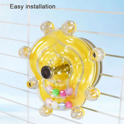 Interactive Rotating Treat Dispenser for Birds