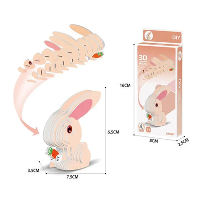 Kids 3D Paper Animal Puzzle