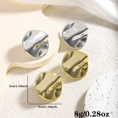 Candy Colored Button Shape Round Acrylic Earrings