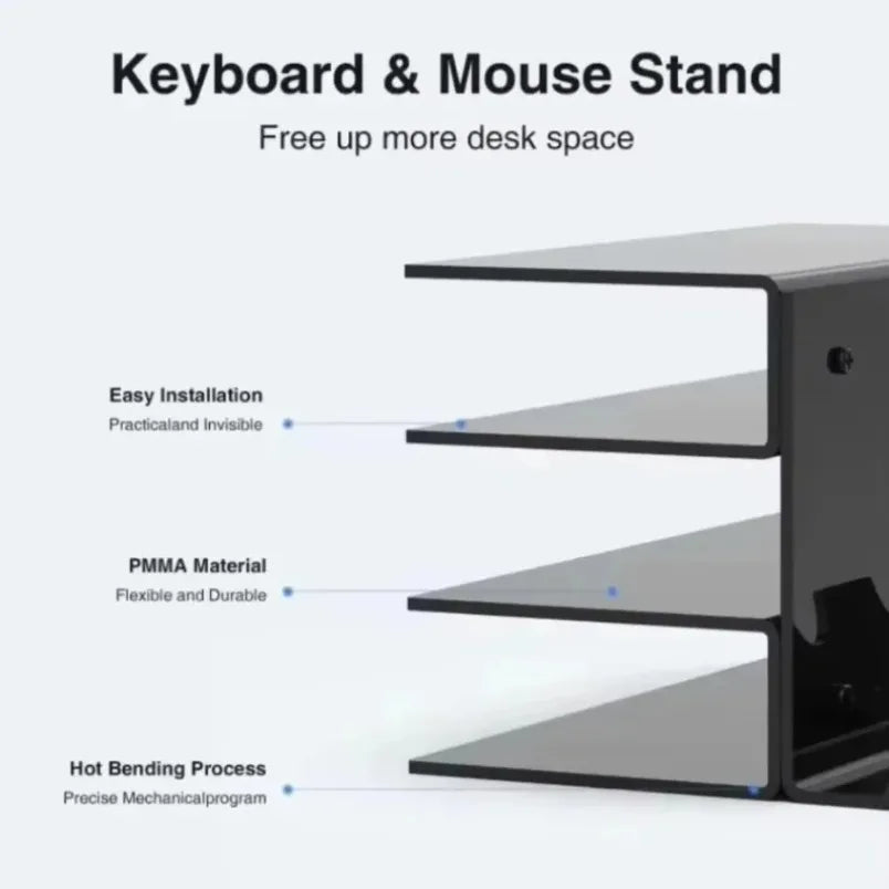 3-Tier Acrylic Keyboard Stand with Mouse Holder